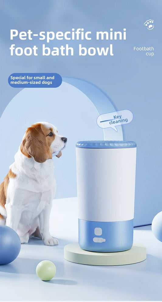 Automatischer Pfotenreiniger für Hunde & Katzen – Elektrischer Pfotenwascher, Kabellos, Leise & Wasserdicht