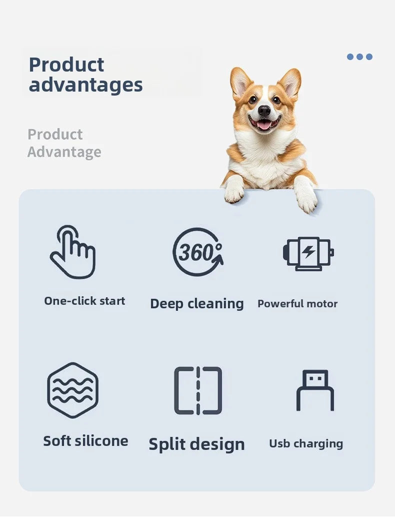 Automatischer Pfotenreiniger für Hunde & Katzen – Elektrischer Pfotenwascher, Kabellos, Leise & Wasserdicht